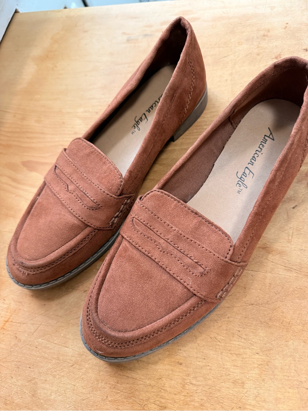 American Eagle Faux Suede Loafers, sz 8 - Picture 1 of 8